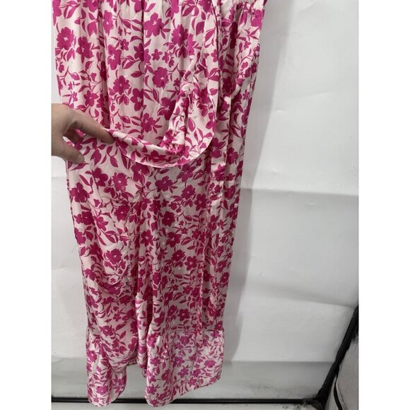 Draper James RSVP Floral Maxi Dress Women Medium Pink Preppy Feminine Whimsical - Picture 8 of 9